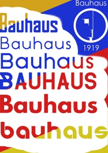 Bauhaus white fonts